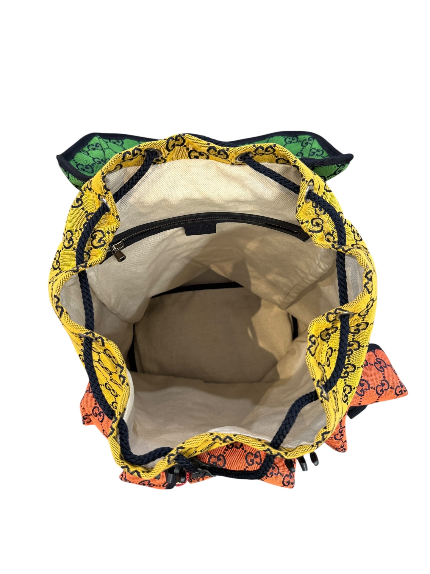 Authentic Gucci Multicolor GG Canvas Backpack 0528613