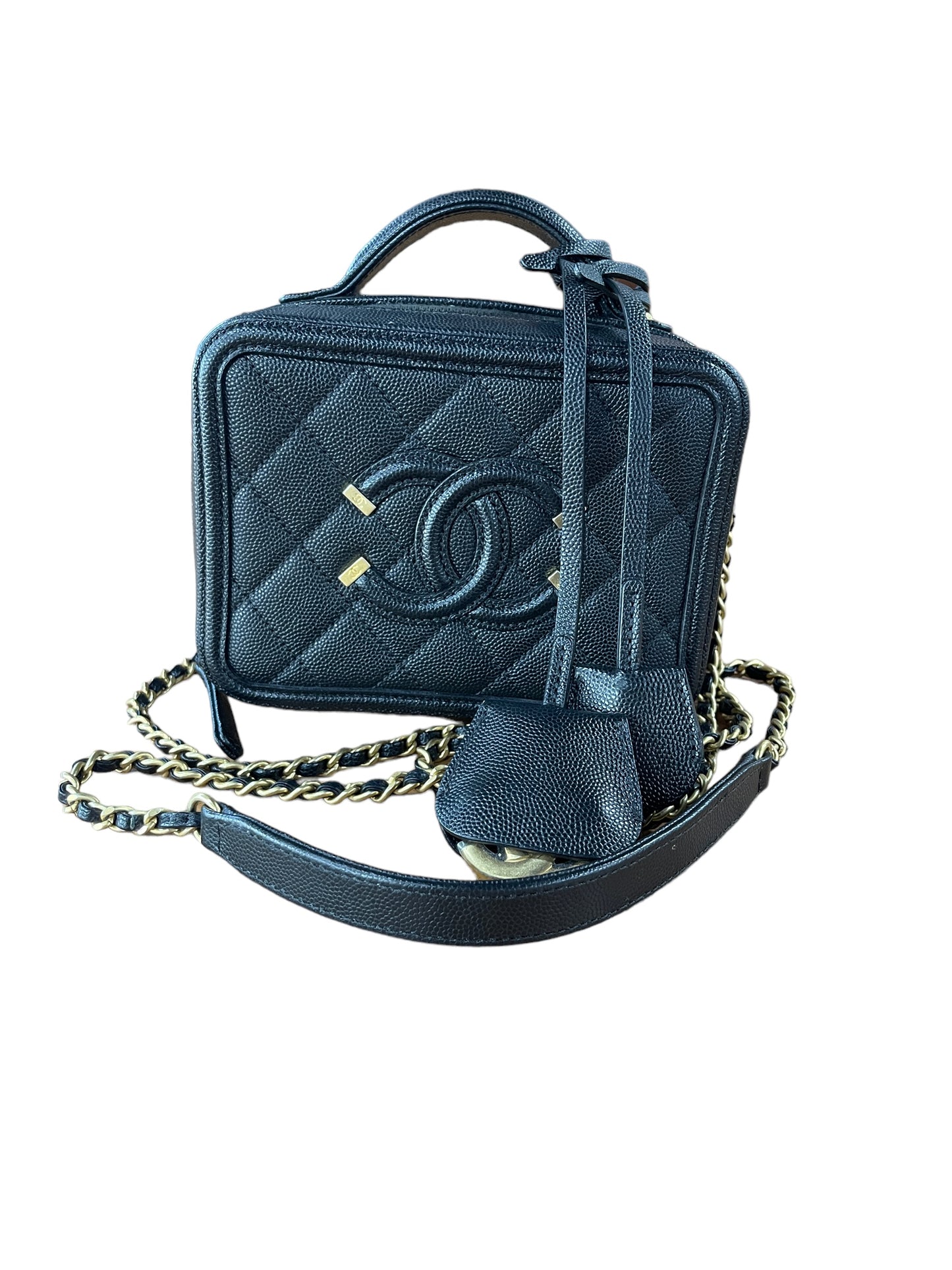 Chanel - Filigree Vanity Case in Black 0453946