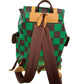 Authentic Louis Vuitton Christopher MM Backpack Damier Pop Green 0528609