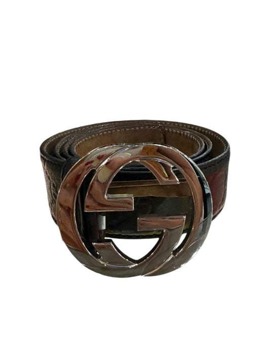 Belt - Gucci Guccissima in Black w/ Silver Buckle 1404005