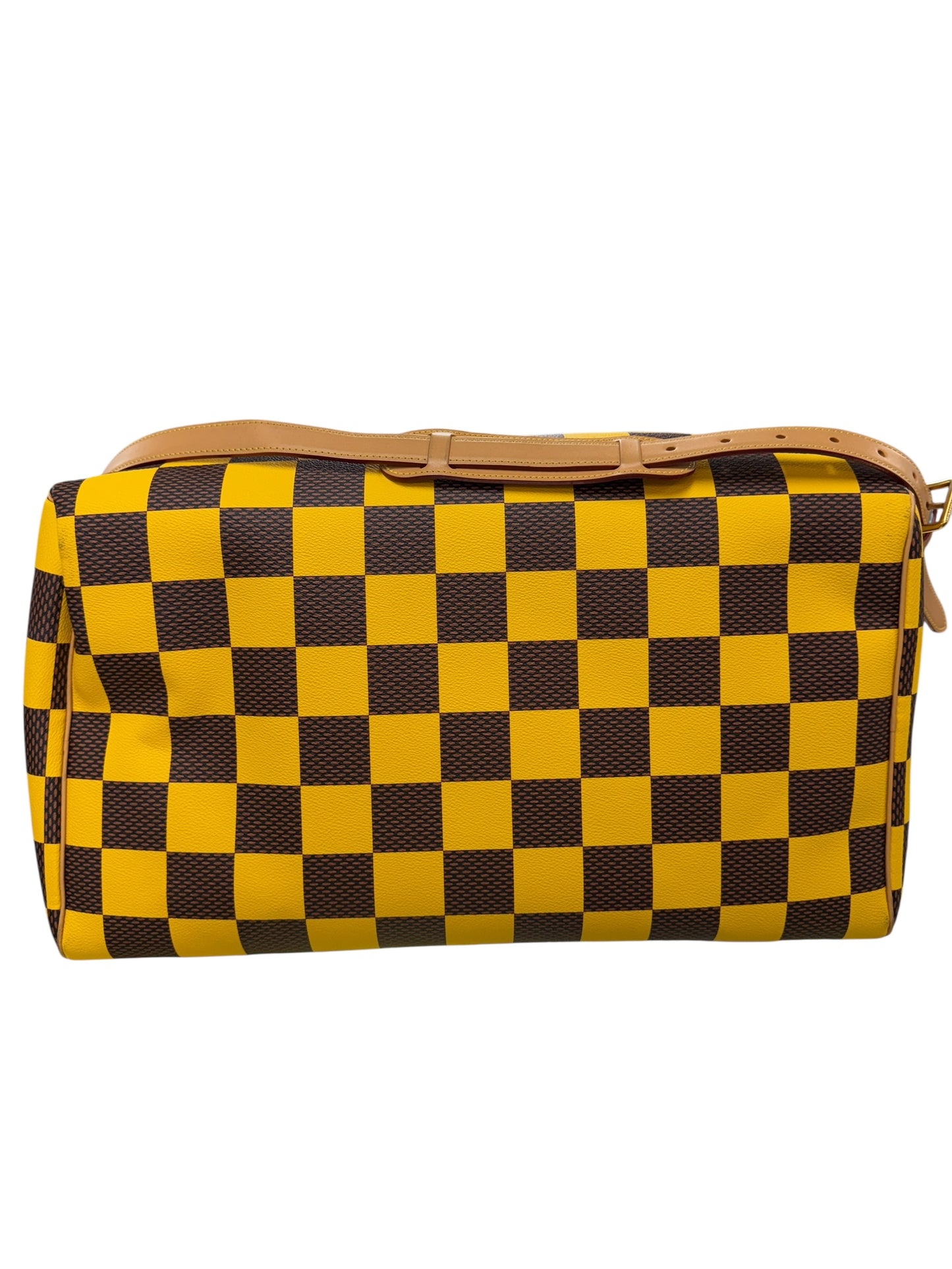 Authentic Louis Vuitton Speedy 50 Bandoulière Damier Pop In Yellow 0528750
