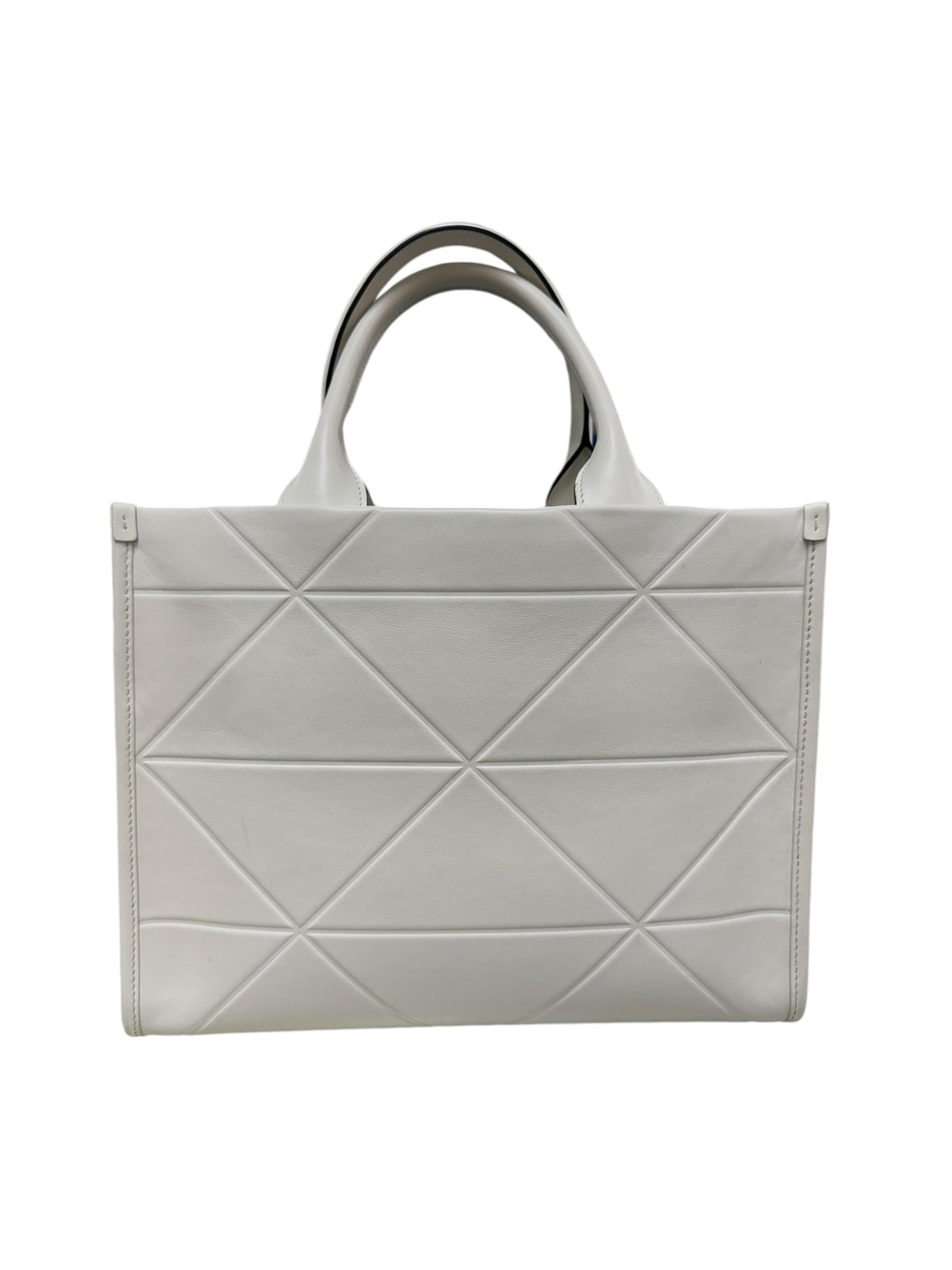 Prada - Small White Symbole Leather Tote 1406223