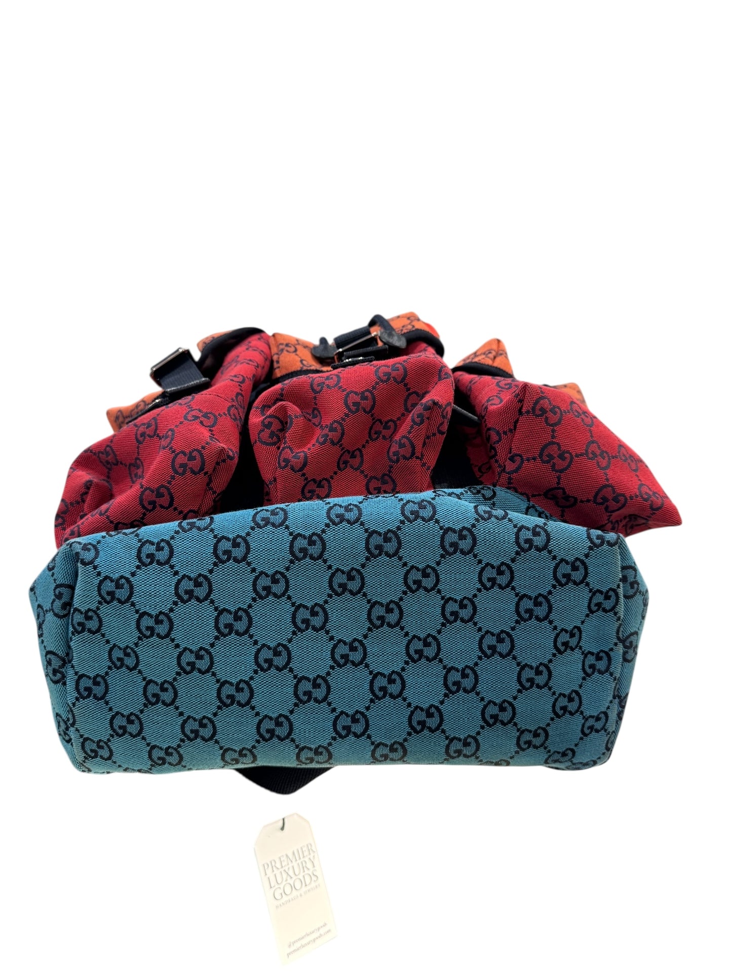 Authentic Gucci Multicolor GG Canvas Backpack 0528613