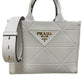 Prada - Small White Symbole Leather Tote 1406223