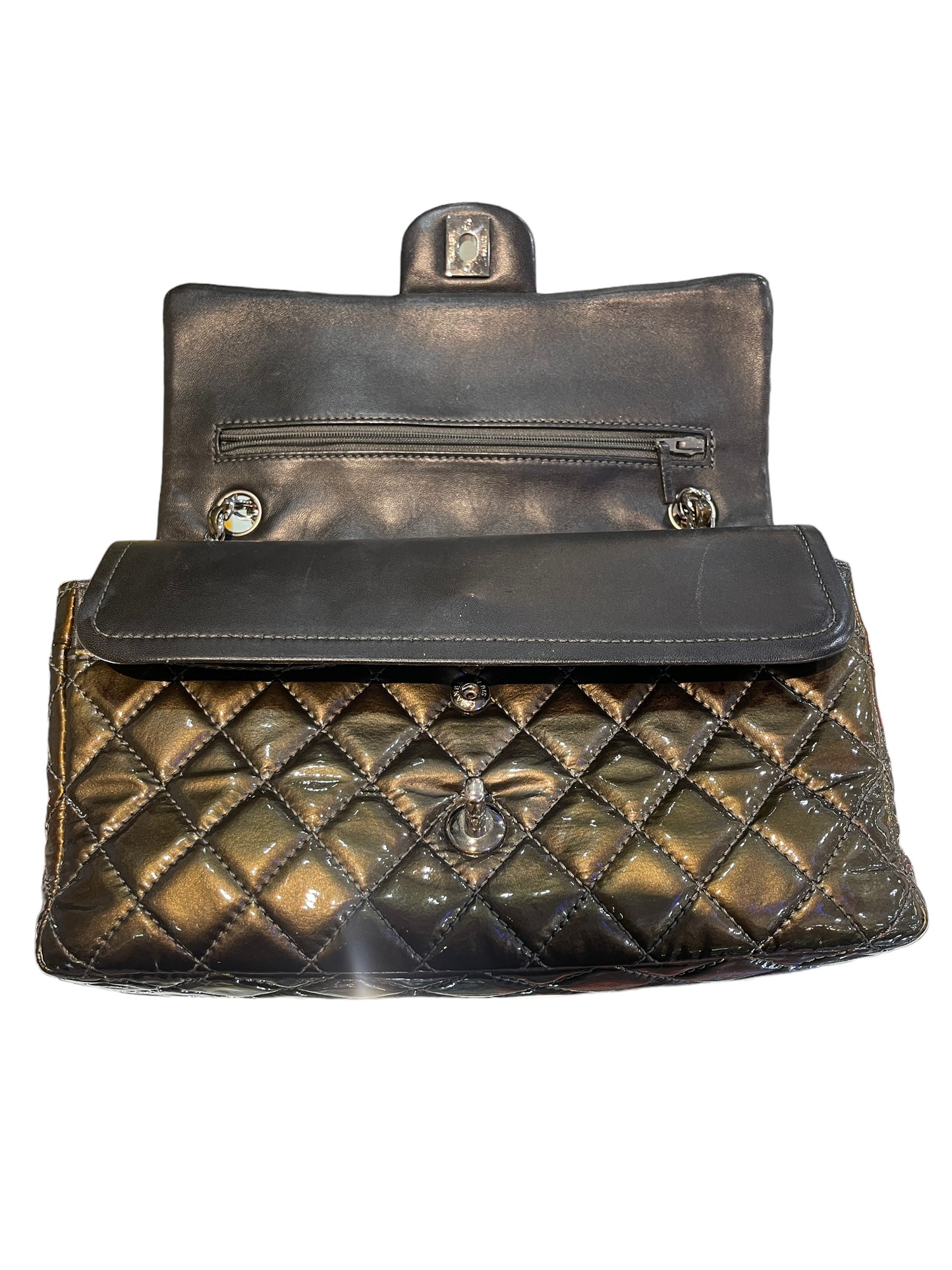 Chanel - Double Flap in Patent Green 1401346