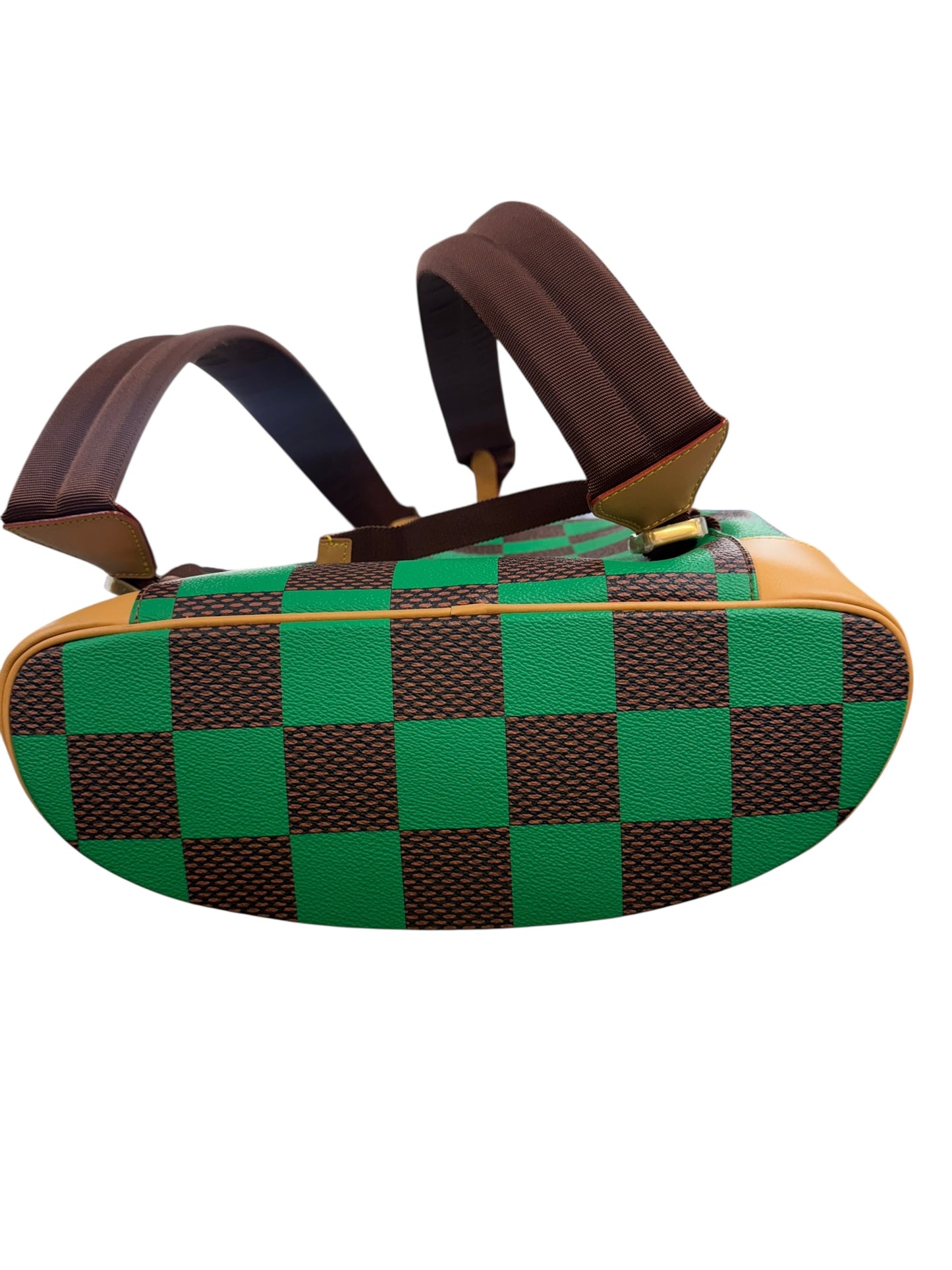 Authentic Louis Vuitton Christopher MM Backpack Damier Pop Green 0528609