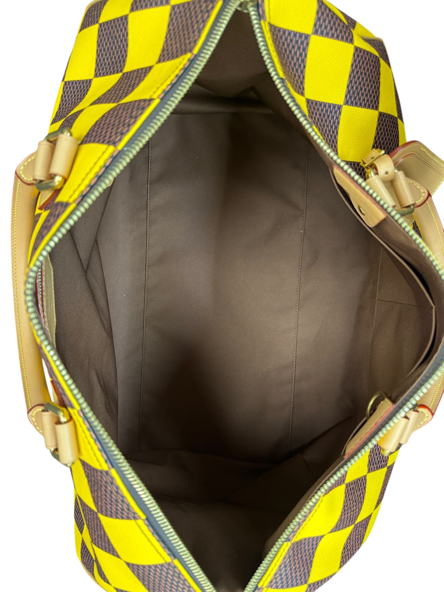 Authentic Louis Vuitton Speedy 50 Bandoulière Damier Pop In Yellow 0528750