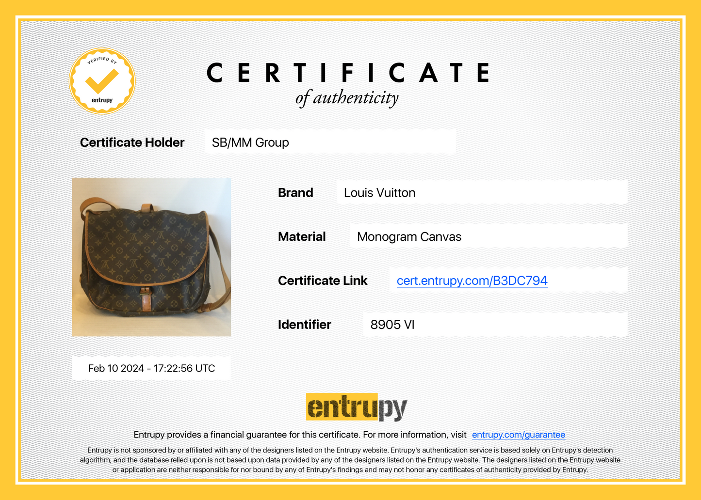 Louis Vuitton - Saumur 35 Monogram Canvas 1020186