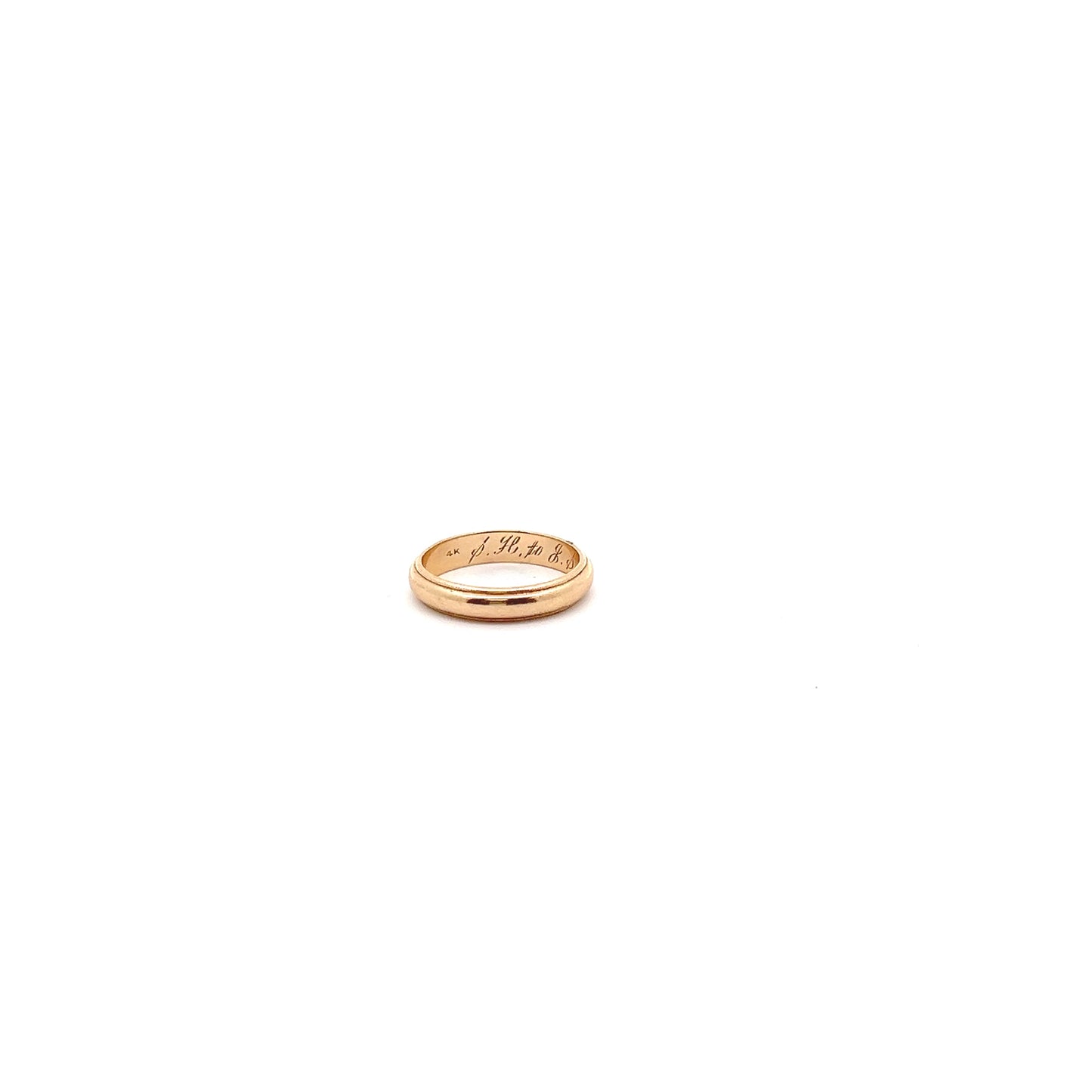 Gold Circle Band Ring Size 8