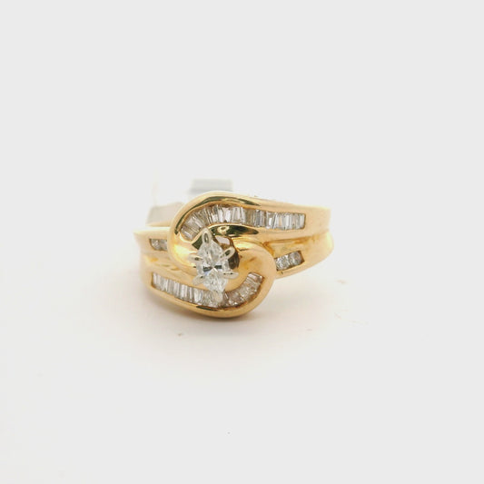 Twist Of Gold Ring Size 4.5 1409173
